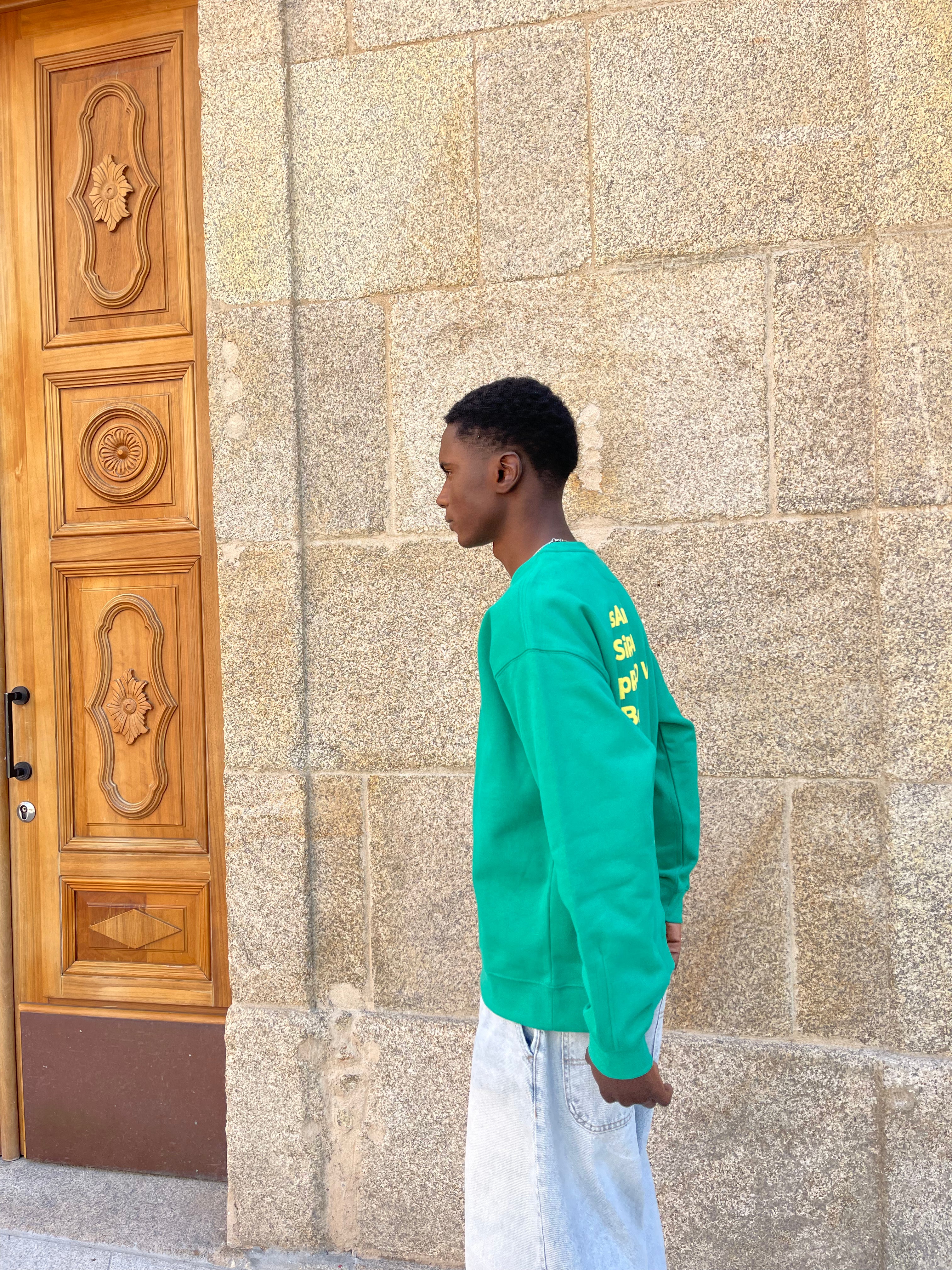 SUDADERA VERDE/AMARILLO "VIGO CERO DE COSTA"
